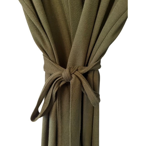 PJ Salvage Reloved Collection Olive Green Knit Wrap Robe Medium Loungewear - Picture 3 of 5